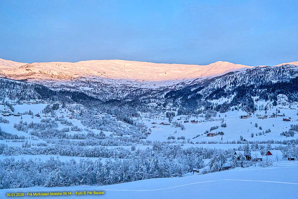 Frå Myrkdalen klokka 09.14