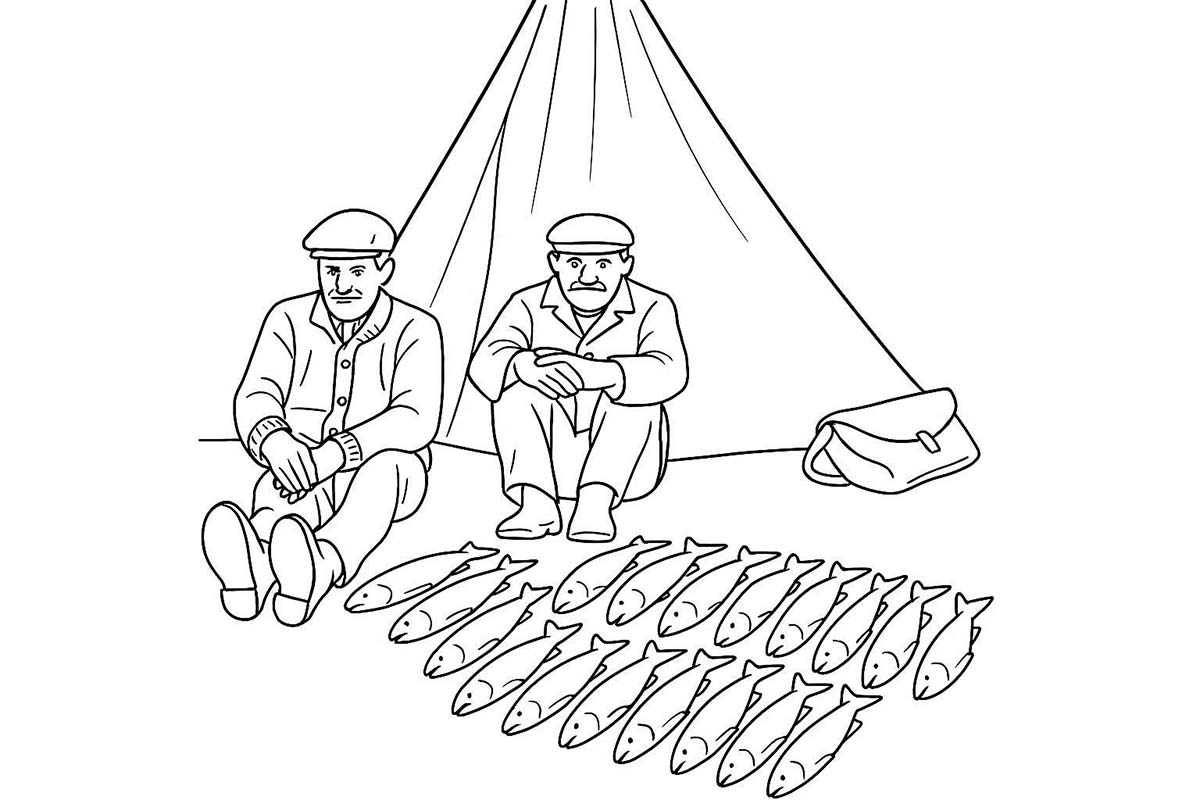 Etter fisketuren (KI)