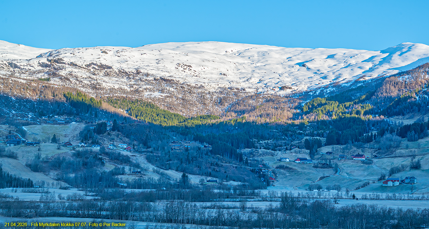 Frå Myrkdalen klokka 07.07