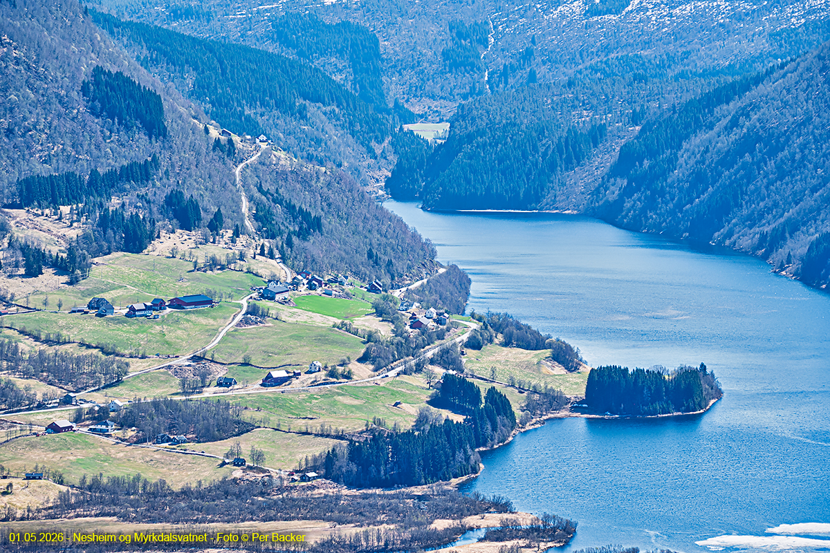 Nesheim og Myrkdalsvatnet