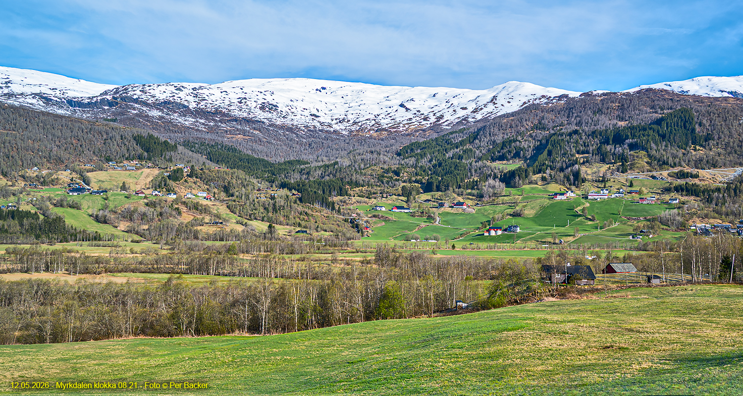 Frå Myrkdalen klokka 08.21
