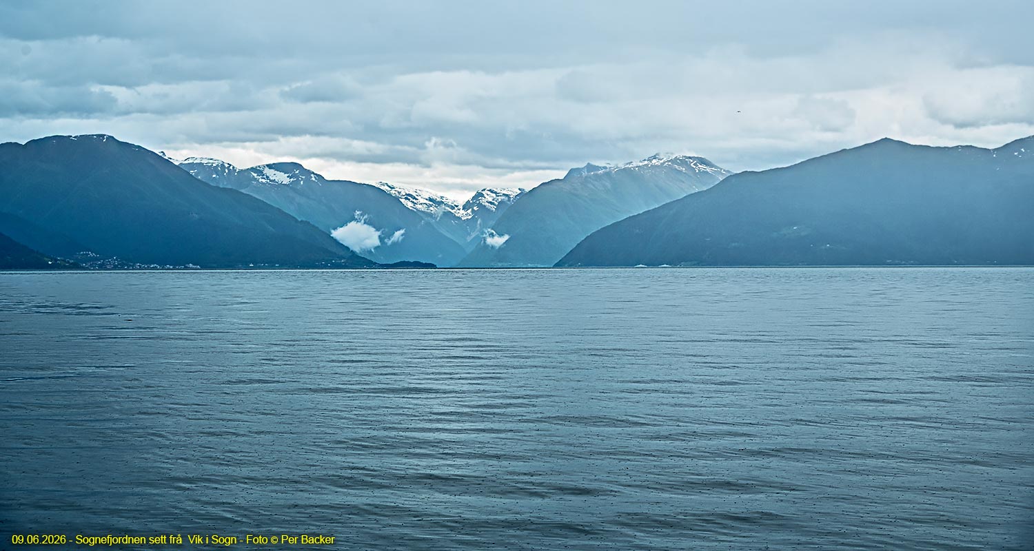 Sognefjorden sett frå Vik i Sogn