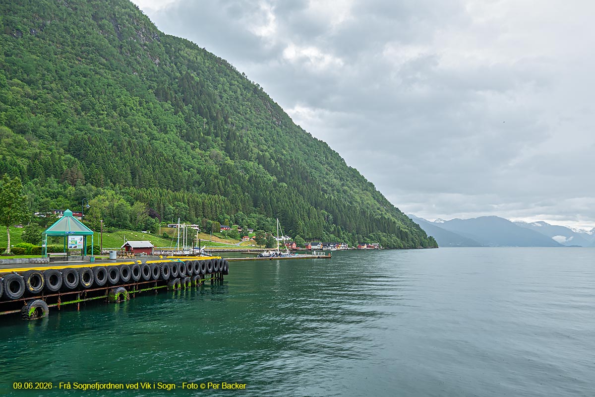 Sognefjorden ved Vik i Sogn